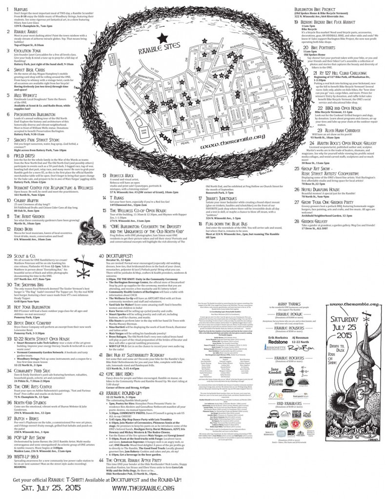 2015 Ramble Map and Guide